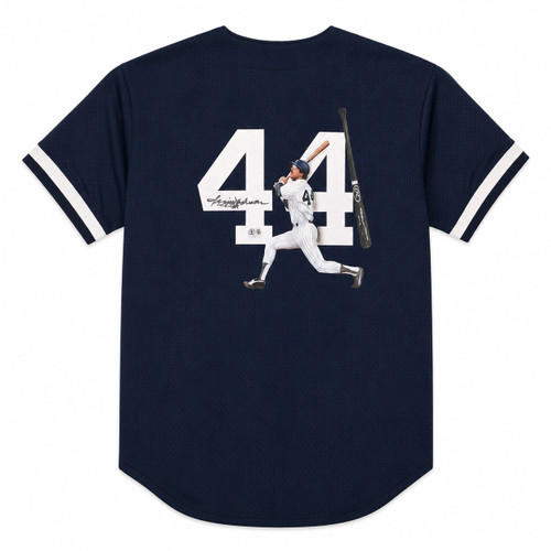 New York Yankees Reggie Jackson Autographed Blue Hand Painted
