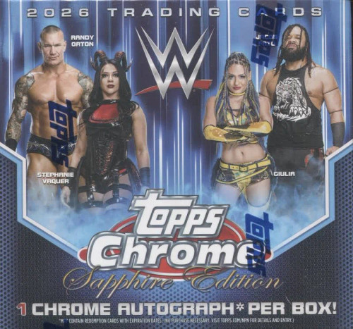 2026 Topps Chrome WWE Wrestling Sapphire Edition Box - Mill Creek