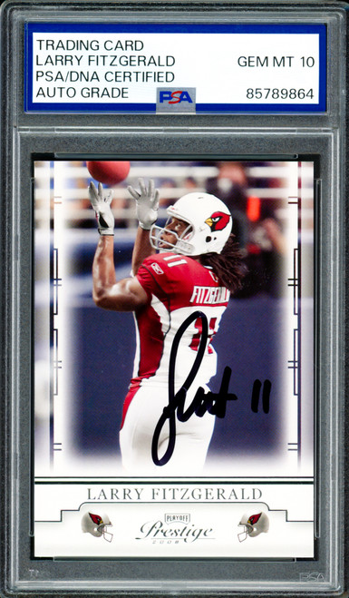抽プレ　クレイモア　ポストカード　サイン Larry Fitzgerald Autographed 2008 Prestige Card #2 Arizona
