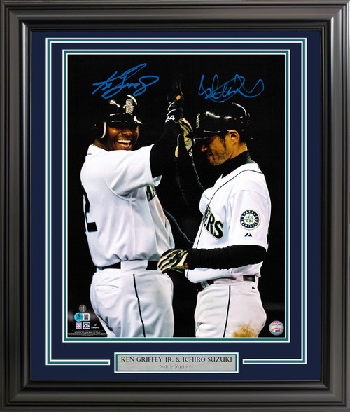 Ken Griffey Jr. & Ichiro Suzuki Autographed Framed 16x20 Photo