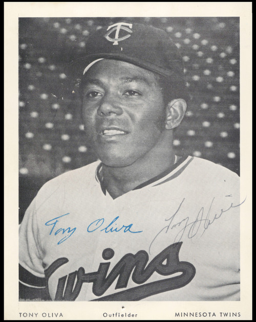 MLB 2021 TONY OLIVA auto 5シリ殿堂入選手 Tony Oliva Autographed Team Issued 4x5 Photo Minnesota Twins SKU