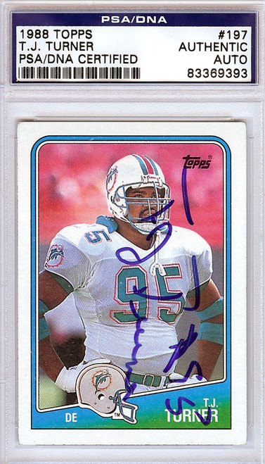 Larry Little PSA DNA Coa Signed Goal Line Art Card Miami Dolphins Autograph