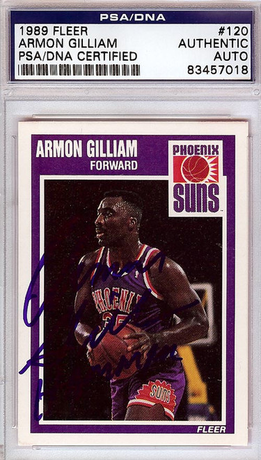 Armon Gilliam Autographed 1990-91 Fleer Card #19 Charlotte Hornets SKU  #183264 - Mill Creek Sports