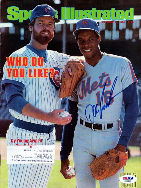 Autographed/Signed Dwight Doc Gooden New York Pinstripe Baseball Jersey  PSA/DNA COA