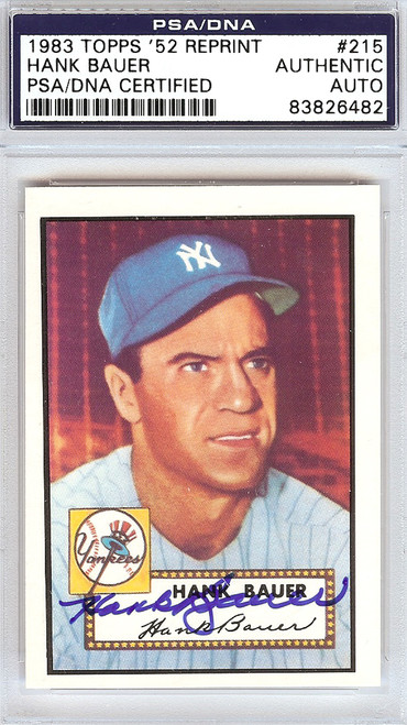 Yogi Berra Autographed 1983 1952 Topps Reprint Card #191 New York Yankees  Beckett BAS #14612297