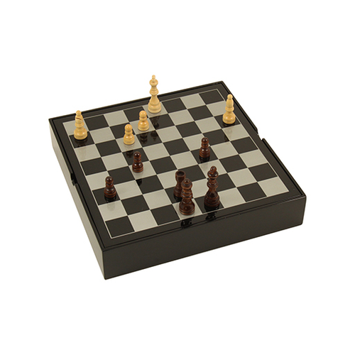 Black Lacquered Wood Multi Game Set