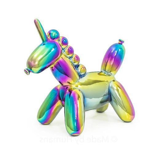 Large Rainbow Unicorn Balloon Money Bank