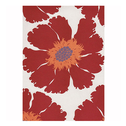 Wild Flower Red Gift Wrap Sheet