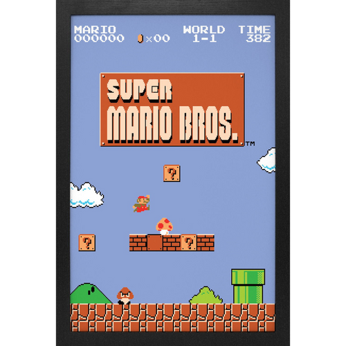 Framed Prints 11 x 17 - Super Mario Bros - Level1-1