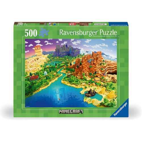 Puzzle: Minecraft: World of Minecraft (500 Pieces) - Ravensburger [PREORDER]