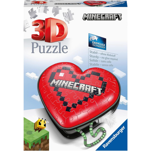 3D Puzzle: Minecraft Heart (54 Piece) - Ravensburger [PREORDER]