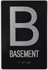 B-basement Sign-Tactile Signs B-BASEMENT Floor Sign-Tactile Signs