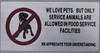 No Pets Allowed in Food Service Facilities HPD SIGN