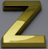 Apartment Number Sign/Mailbox Number Sign, Door Number Sign. Letter Z Gold Apartment Number Sign/Mailbox Number Sign, Door Number Sign. Letter Z Gold