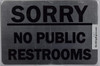 NO Public Restroom with Image BUILDING SIGN NO Public Restroom with Image BUILDING SIGN