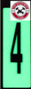 PHOTOLUMINESCENT DOOR NUMBER 4 DOB SIGN HEAVY DUTY / GLOW IN THE DARK "DOOR NUMBER FOUR" DOB SIGN HEAVY DUTY PHOTOLUMINESCENT DOOR NUMBER 4 DOB SIGN HEAVY DUTY / GLOW IN THE DARK "DOOR NUMBER FOUR" DOB SIGN HEAVY DUTY