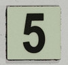 Glow in dark Number 5 sign The Liberty Line Glow in dark Number 5 sign The Liberty Line
