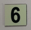 Glow in dark Number 6 sign The Liberty Line Glow in dark Number 6 sign The Liberty Line