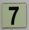 Glow in dark Number 7 SIGNAGE The Liberty Line