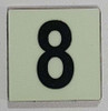 Glow in dark Number 8 SIGNAGE The Liberty Line Glow in dark Number 8 SIGNAGE The Liberty Line
