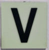 Glow in dark Number V HPD SIGN The Liberty Line