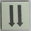 PHOTOLUMINESCENT 2 DOWN ARROWS SIGN The Liberty Line PHOTOLUMINESCENT 2 DOWN ARROWS SIGN The Liberty Line