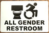 ALL GENDER RESTROOM WITH IMAGE SIGNAGE ALL GENDER RESTROOM WITH IMAGE SIGNAGE
