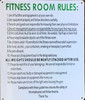 FITNESS ROOM RULES DOB SIGN FITNESS ROOM RULES DOB SIGN