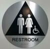 CA Unisex Restroom ACCESSIBLE HPD SIGN Braille HPD SIGN with Raised Tactile Graphics and Letters CA Unisex Restroom ACCESSIBLE HPD SIGN Braille HPD SIGN with Raised Tactile Graphics and Letters