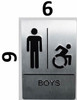Boys ACCESSIBLE Restroom BUILDING SIGNwith Tactile Text and Braille BUILDING SIGN- Boys ACCESSIBLE Restroom BUILDING SIGNwith Tactile Text and Braille BUILDING SIGN-