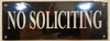 NO SOLICITING T BLACK SIGNAGE NO SOLICITING T BLACK SIGNAGE