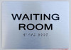 Waiting Room Sign-Braille Sign with Raised Tactile Graphics and Letters Waiting Room Sign-Braille Sign with Raised Tactile Graphics and Letters
