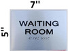 Waiting Room Sign-Braille DOB SIGN with Raised Tactile Graphics and Letters Waiting Room Sign-Braille DOB SIGN with Raised Tactile Graphics and Letters