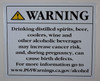 California Prop 65 Alcohol Warning HPD SIGN California Prop 65 Alcohol Warning HPD SIGN