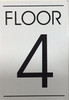 FLOOR NUMBER HPD SIGN WHITE - 4TH FLOOR HPD SIGN FLOOR NUMBER HPD SIGN WHITE - 4TH FLOOR HPD SIGN