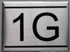 APARTMENT NUMBER SIGN 1G -BRUSHED ALUMINUM APARTMENT NUMBER SIGN 1G -BRUSHED ALUMINUM