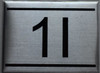 APARTMENT NUMBER Sign1I -BRUSHED ALUMINUM APARTMENT NUMBER Sign1I -BRUSHED ALUMINUM