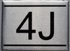APARTMENT NUMBER Sign4J -BRUSHED ALUMINUM APARTMENT NUMBER Sign4J -BRUSHED ALUMINUM