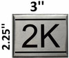 APARTMENT NUMBER Sign2K -BRUSHED ALUMINUM APARTMENT NUMBER Sign2K -BRUSHED ALUMINUM