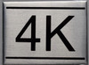 APARTMENT NUMBER Sign4K -BRUSHED ALUMINUM APARTMENT NUMBER Sign4K -BRUSHED ALUMINUM