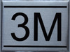 APARTMENT NUMBER Sign3M -BRUSHED ALUMINUM APARTMENT NUMBER Sign3M -BRUSHED ALUMINUM