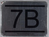 APARTMENT NUMBER BUILDING SIGN7B -BRUSHED ALUMINUM APARTMENT NUMBER BUILDING SIGN7B -BRUSHED ALUMINUM