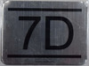 APARTMENT NUMBER BUILDING SIGN 7D -BRUSHED ALUMINUM APARTMENT NUMBER BUILDING SIGN 7D -BRUSHED ALUMINUM