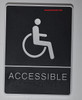 ACCESSIBLE Sign- BLACK- BRAILLE