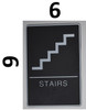 STAIRS Sign- BLACK- BRAILLE