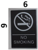 NO SMOKING SIGNAGE Braille SIGNAGE with Raised Tactile Graphics and Letters