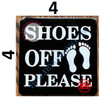 SHOES OFF PLEASE SIGN- BLACK
