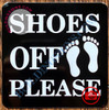 SHOES OFF PLEASE SIGN- BLACK