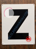 LETTER Z SignWHITE
