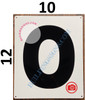 NUMBER 0 SignWHITE